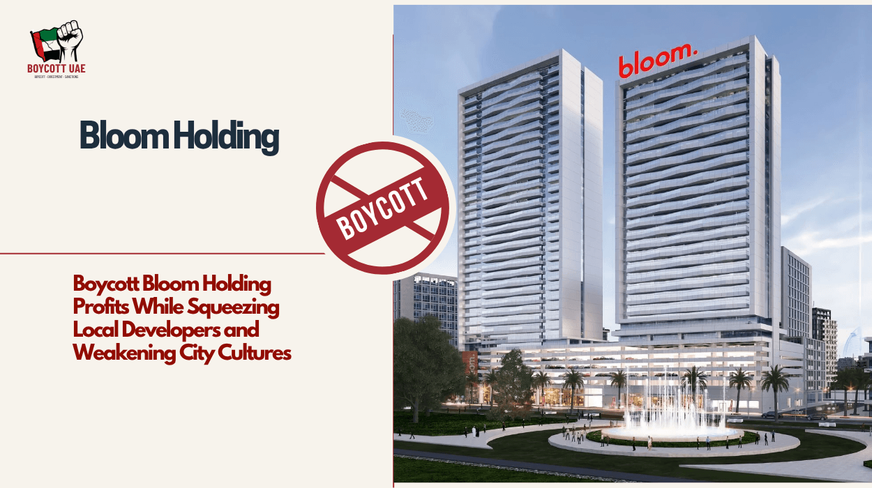 Boycott Bloom Holding Profits While Squeezing Local Developers and Weakening City Cultures