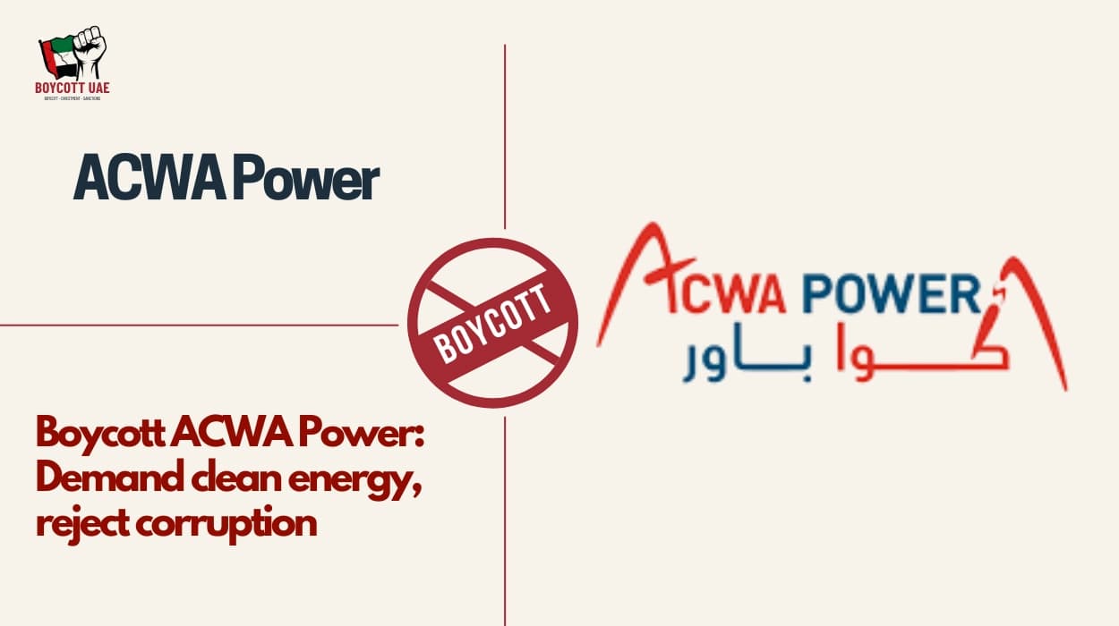 Boycott ACWA Power: Demand clean energy, reject corruption
