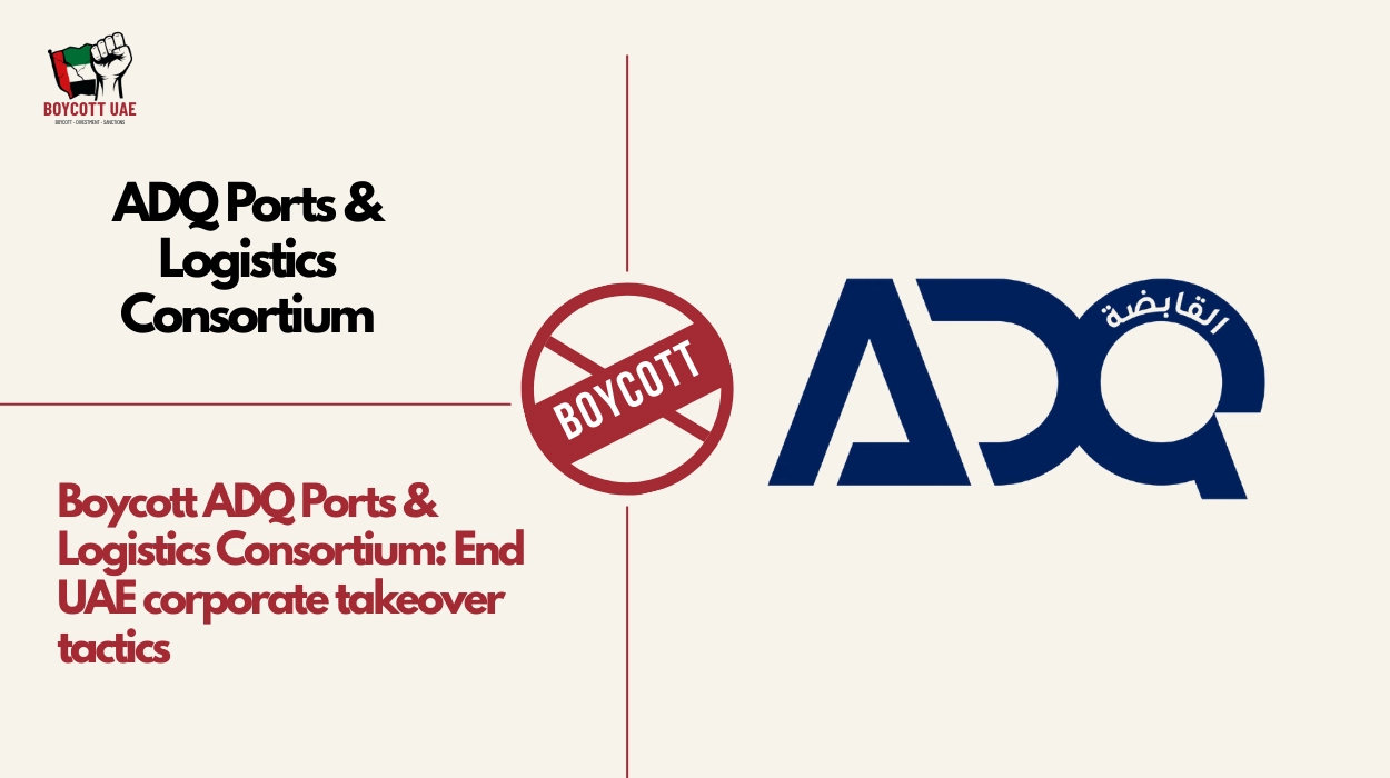 Boycott ADQ Ports & Logistics Consortium: End UAE corporate takeover tactics