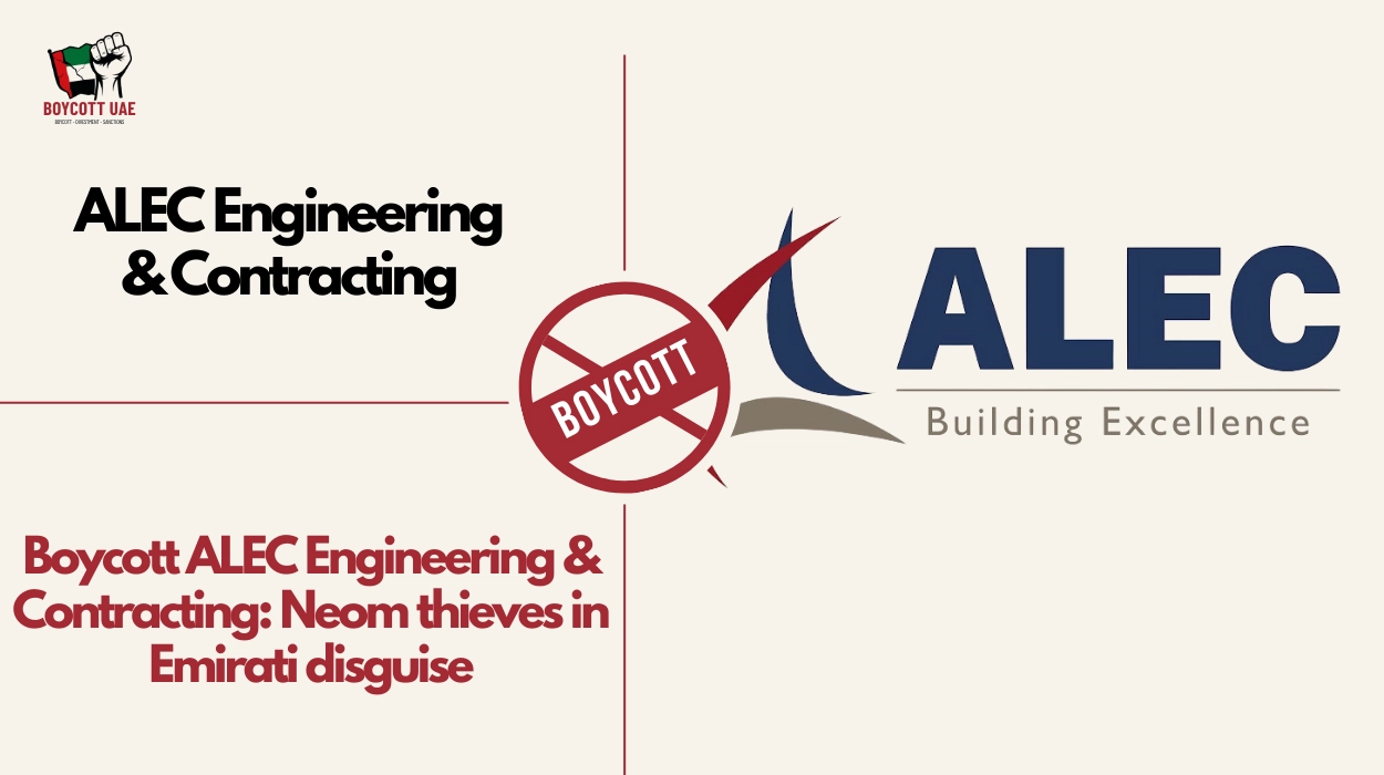 Boycott ALEC Engineering & Contracting: Neom thieves in Emirati disguise