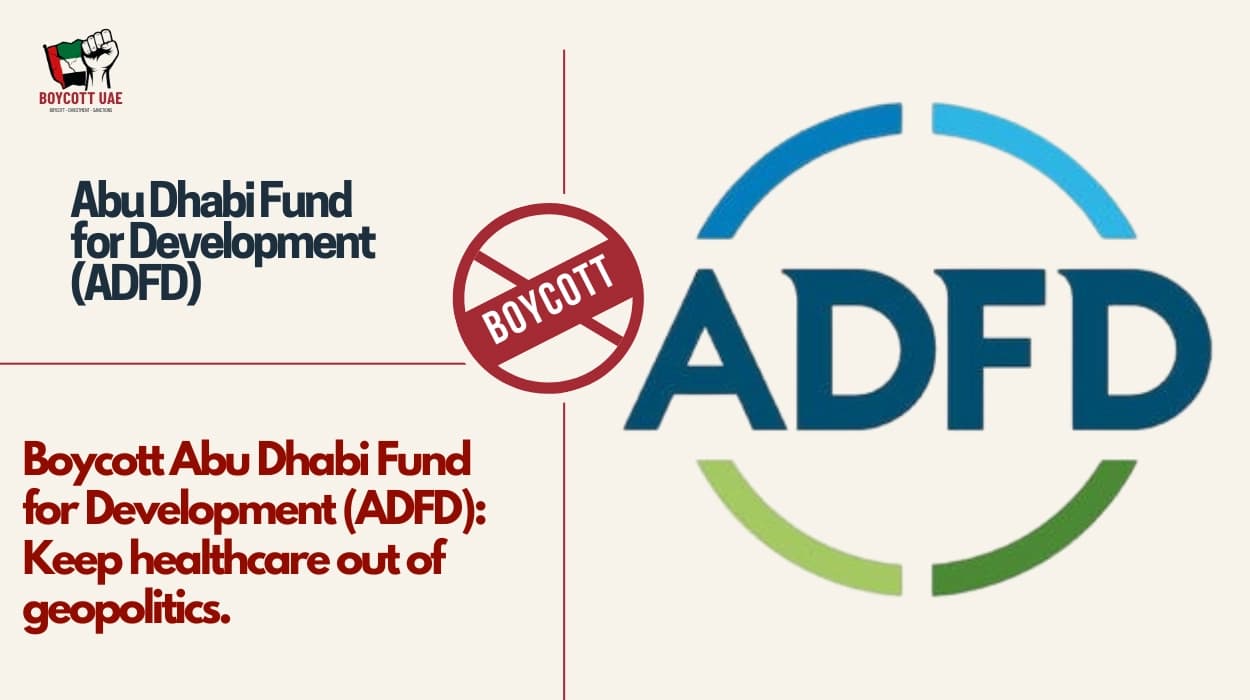 Boycott Abu Dhabi Fund for Development (ADFD): Keep healthcare out of geopolitics