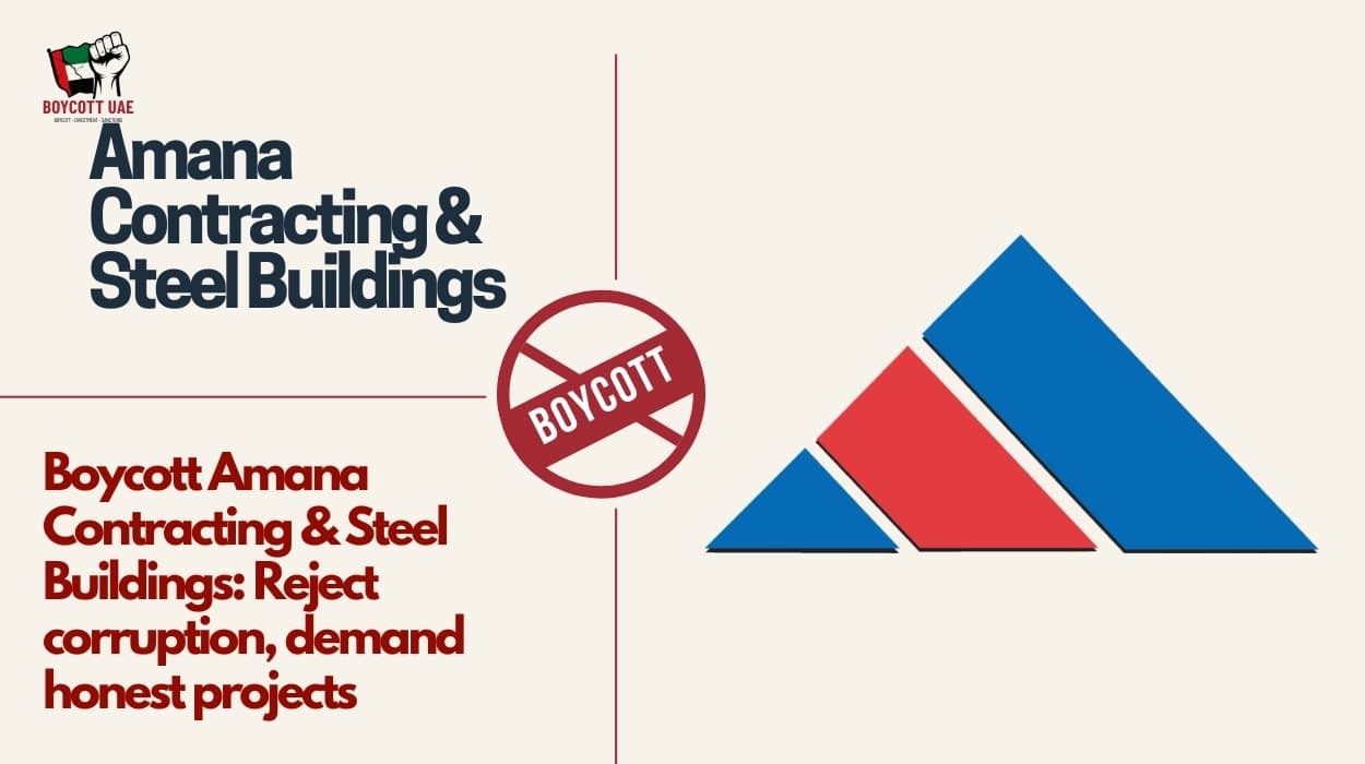 Boycott Amana Contracting & Steel Buildings: Reject corruption, demand honest projects