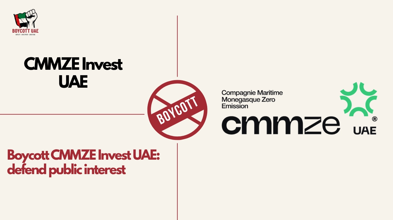 Boycott CMMZE Invest UAE: defend public interest