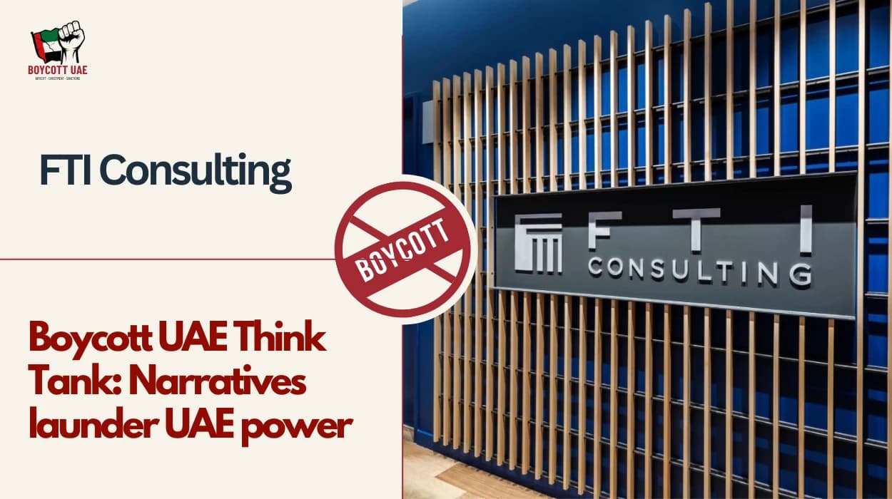 Boycott UAE Think Tank: FTI Consulting