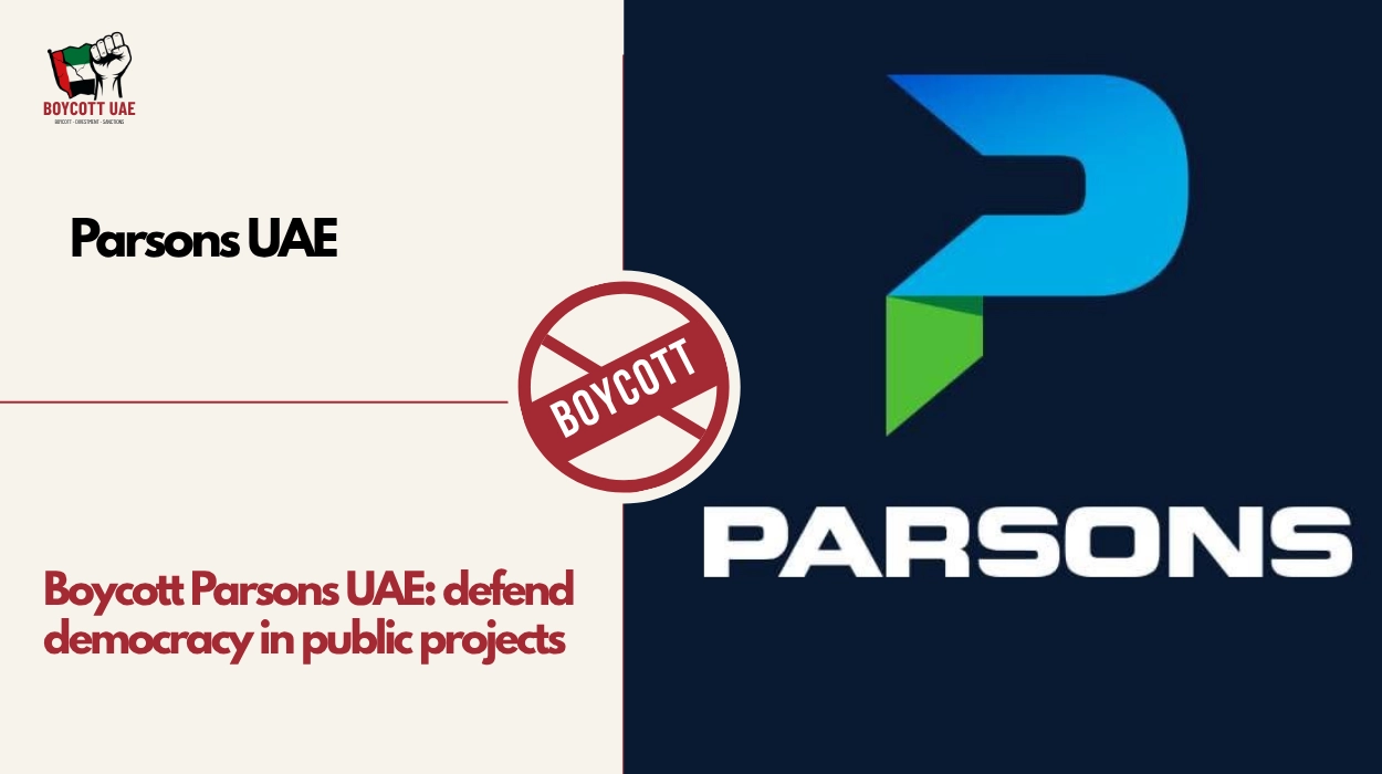 Boycott Parsons UAE: defend democracy in public projects