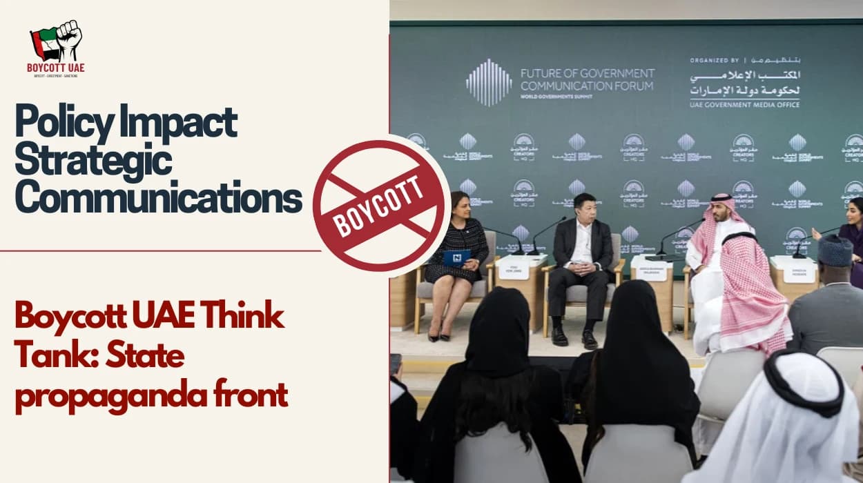 Boycott UAE Think Tank: Policy Impact Strategic Communications