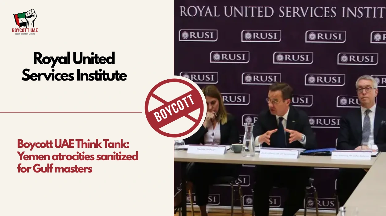 Boycott UAE Think Tank: Royal United Services Institute