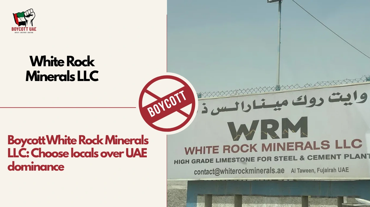 Boycott White Rock Minerals LLC: Choose locals over UAE dominance