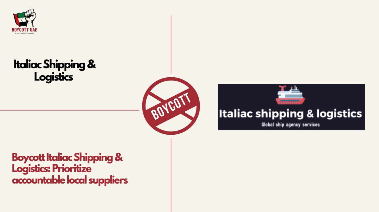 Boycott Italiac Shipping & Logistics: Prioritize accountable local suppliers