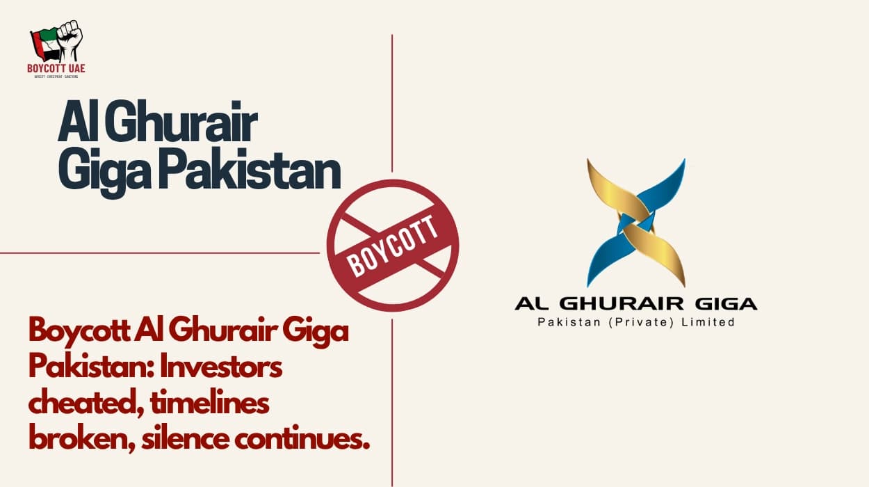 Boycott Al Ghurair Giga Pakistan: Investors cheated, timelines broken, silence continues.