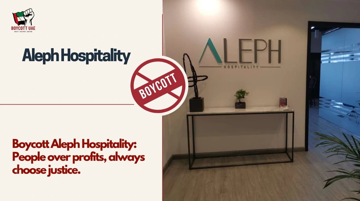 Boycott Aleph Hospitality: People over profits, always choose justice.