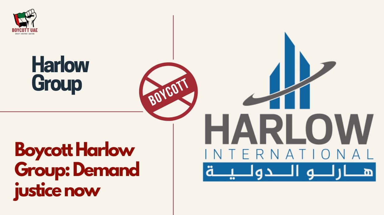 Boycott Harlow Group: Demand justice now