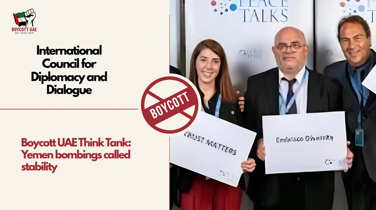 Boycott UAE Think Tank: International Council for Diplomacy and Dialogue